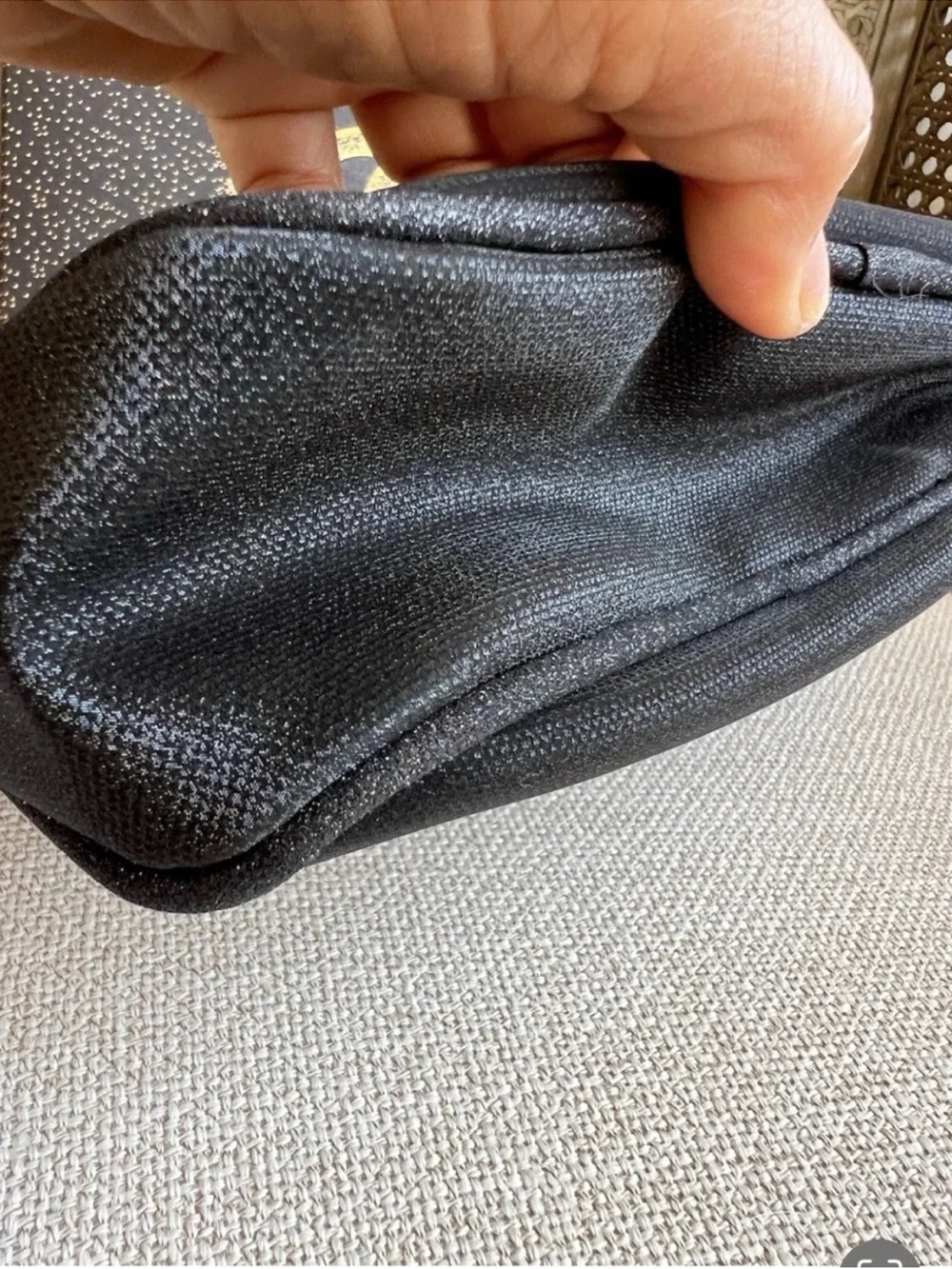 Chanel Black Cosmetic Pouch with Gold Logo VIP GWP